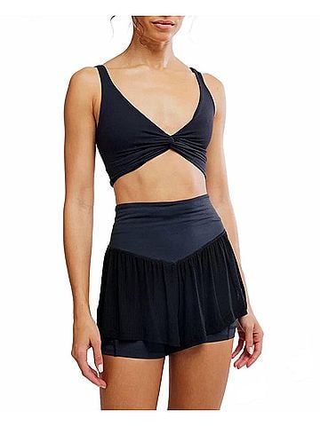 Free People Sunset Athletic Shorts in Black (view 2)