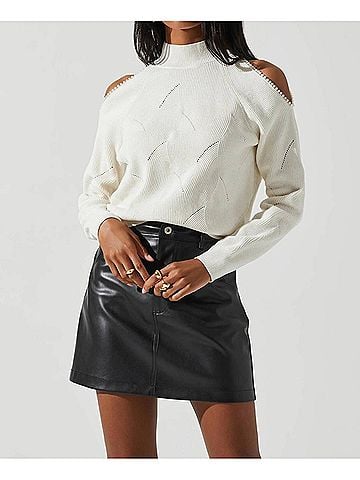 Astr Tori Sweater in Cream (view 2)