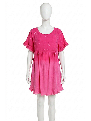 Umgee Dip Dye Pocket Dress in Pink (view 1)