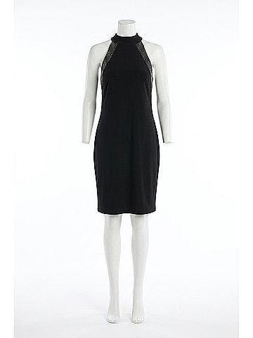 Joseph Ribkoff Sleeveless Mini Dress in Black (view 1)