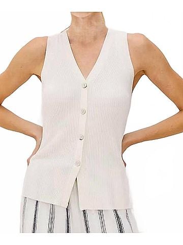Rails Tatia Vest in Ecru (view 2)