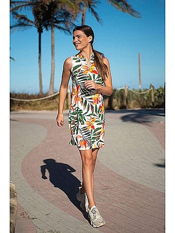 Tribal Koloa Performance Dress With Shorts in Multi (view 2)