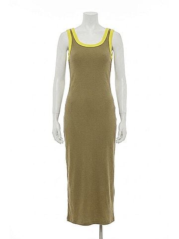 Steve Madden Ribbed Tank Midi Dress in Olive (view 1)