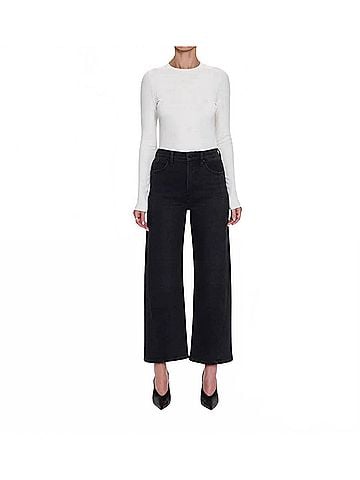 Pistola Kyra High Rise Wide Leg Jeans in Black (view 2)