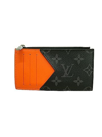 Louis Vuitton Louis Vuitton Monogram Eclipse Coin Card Holder M25843 Black Sunrise Orange Men's Wallet/Coin Case (view 1)