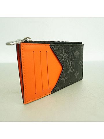 Louis Vuitton Louis Vuitton Monogram Eclipse Coin Card Holder M25843 Black Sunrise Orange Men's Wallet/Coin Case (view 2)