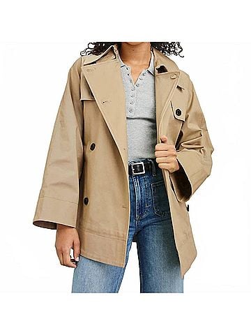 Rails Lucien Button Front Jacket in Taupe (view 2)