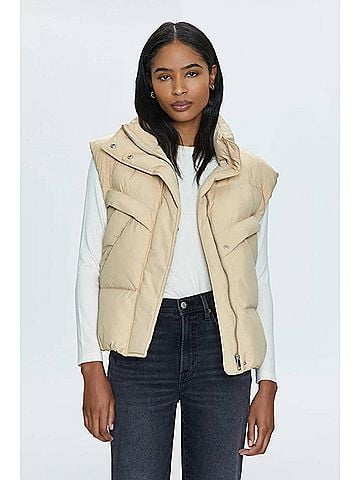 Pistola Joss Quilted Puffer Vest in Warm Sand (view 2)