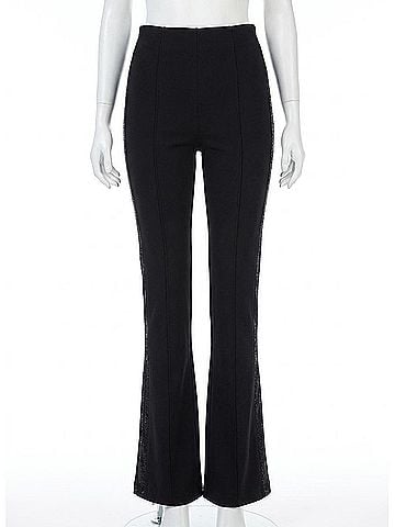 Lyssé Elysse Embellished Crystal Pants in Black (view 1)