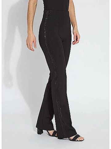 Lyssé Elysse Embellished Crystal Pants in Black (view 2)