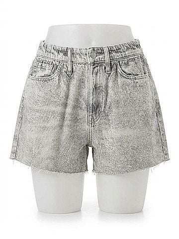 Elan Juno Faux Denim Short in Beige (view 1)