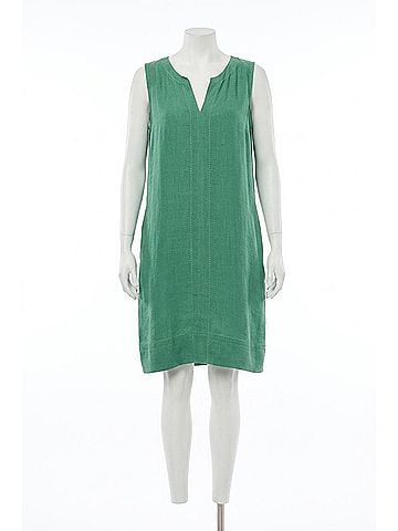 Tribal Sleeveless Saddle Stitch Dress in Grass (view 1)