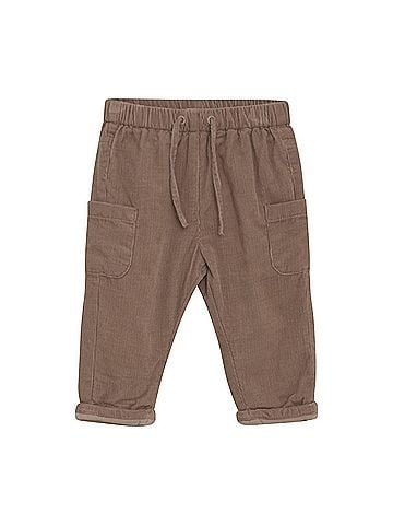 MinyMo Baby's Corduroy Lined Pants in Caribou (view 1)
