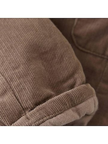 MinyMo Baby's Corduroy Lined Pants in Caribou (view 2)