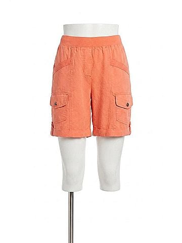Tribal Willa Pull On Cuffed Shorts in Guava (view 1)