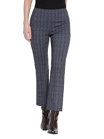 Lyssé Ankle Elysse Pant in Wall Street Plaid (view 2)