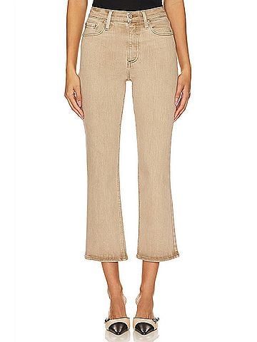 Pistola Lennon High Rise Crop Boot Jeans in Mink Snow (view 2)