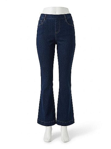 Tribal Boundless Denim Audrey Pull On Flare Jeans in Dark Night (view 1)