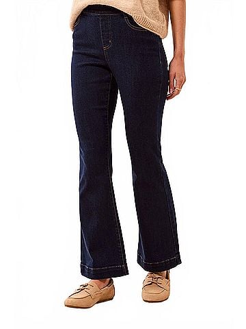 Tribal Boundless Denim Audrey Pull On Flare Jeans in Dark Night (view 2)