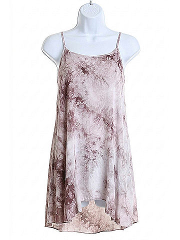Umgee Tie Dye Cami Tank Top in Mocha (view 1)