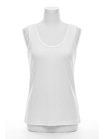 Angel Linen Bra-Friendly Tank in Off White (view 1)