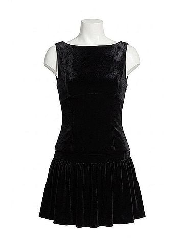 Astr Jinnie Velvet Sleeveless Top in Black (view 1)