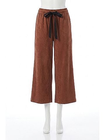 Lyssé Prize Gathered Waist Ankle Pants in Brown (view 1)