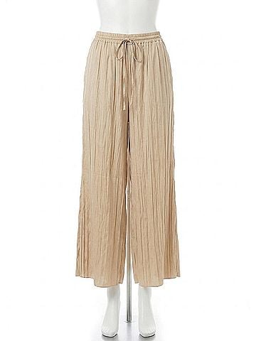 Lyssé Packable Pleated Palazzo Pants in Chablis (view 1)