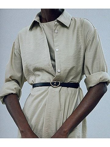 Lizzie Fortunato Skinny Georgia Belt in Black (view 2)