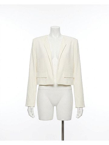 Steve Madden Serena Open Front Blazer in White (view 1)