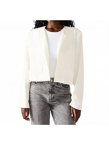 Steve Madden Serena Open Front Blazer in White (view 2)