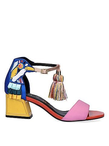 exe Women's Luisa Low Heel Sandal in Pink/Multi (view 1)