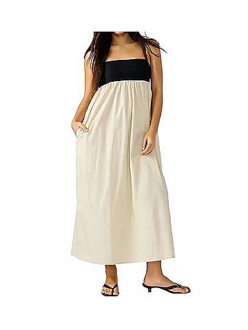 Steve Madden Emmaline Maxi Dress in White/Black (view 2)