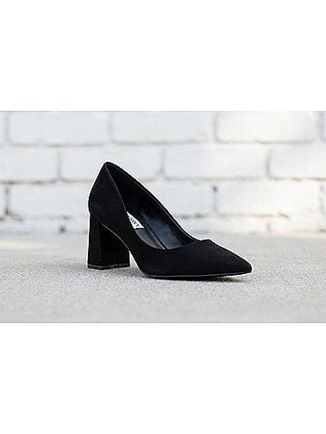Steve Madden Women's Lend Suede Heel in Black (view 1)