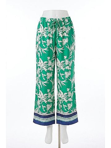 Tribal Petra Printed Pull On Wide Leg Pants With Drawstring in Jademist (view 1)