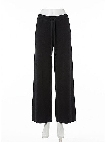 Lyssé Odessa Reversible Knit Wide Leg Lounge Pant in Black (view 1)