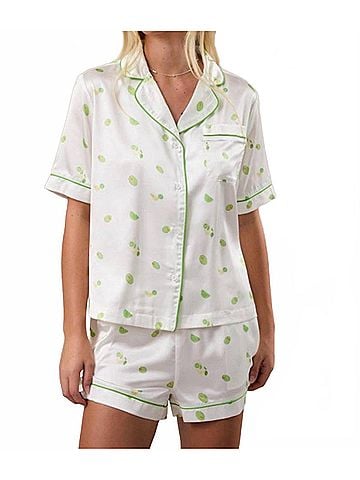 Le Lis Happy Hour Pajama Set in White (view 2)
