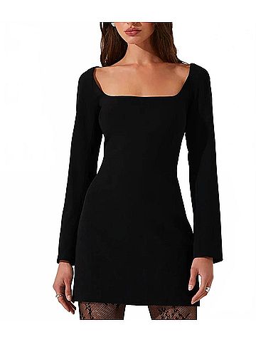 Astr Calanthe Mini Dress in Black (view 2)