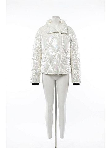 J.NNA Joey Quilted Mock Neck Puffer Jacket in Winter Glass (view 1)