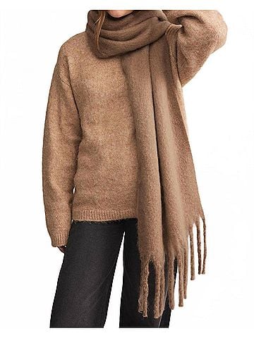 Z Supply Women's Show Me The Way Scarf in Classic Camel (view 2)