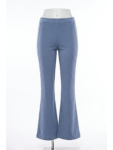 Tribal Fancy Rib Pull-On Flare Pant in Slate Blue (view 1)