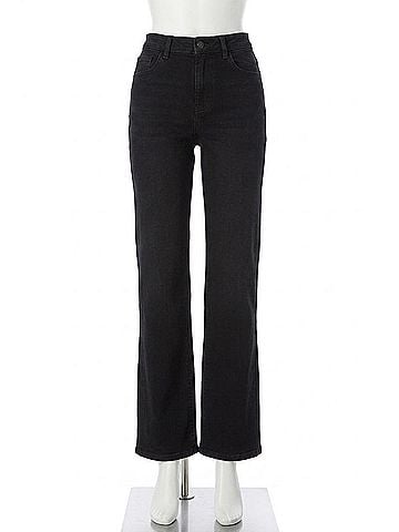 Free People Sabine Slim A-Line Jeans in Black (view 1)
