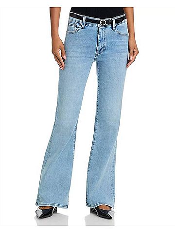 FRAME Icon High Rise Flare Jeans in Ripple (view 2)