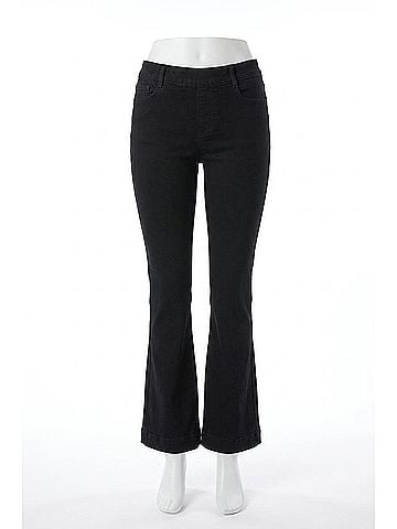 Tribal Boundless Denim Audrey Pull On Flare Jeans in Black (view 1)