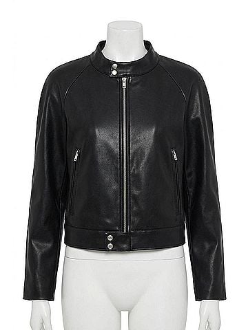 Steve Madden Jett Faux Leather Jacket in Black (view 1)