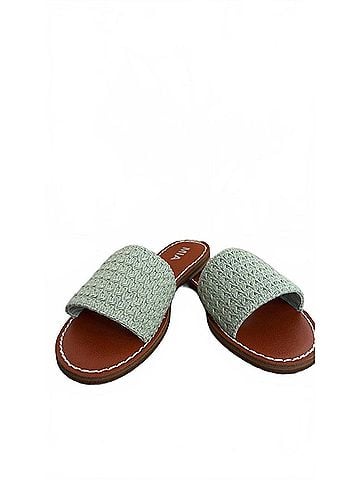 Mia Women's Crochet Slip On Sandal in Sage (view 2)