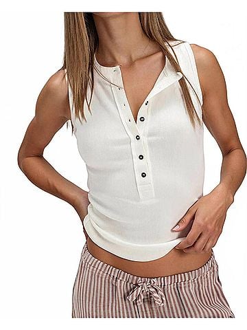 Free People We The Free Jamie Henley Tank Top in Ivory (view 2)