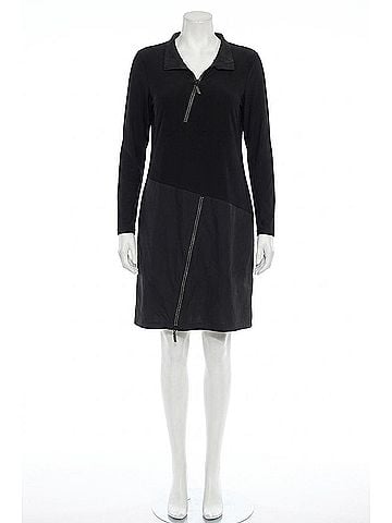 Joseph Ribkoff Women's Embellished Zipper High Neck Dress in Black (view 1)