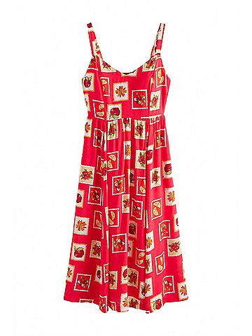 Skies Are Blue Ursula Maxi Dress in Red Multi (view 1)