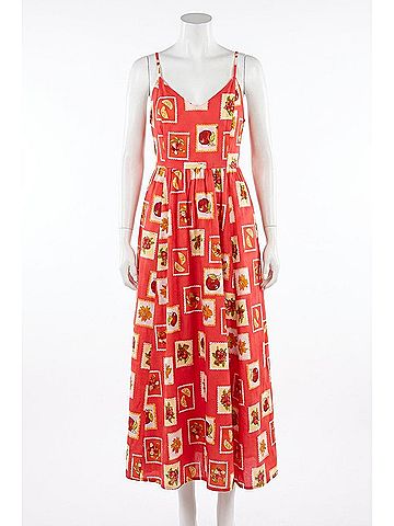 Skies Are Blue Ursula Maxi Dress in Red Multi (view 2)